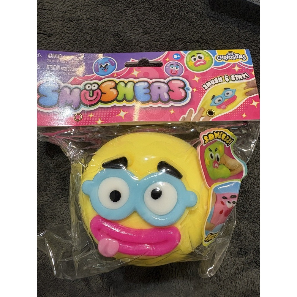 ORB Curiosities Smushers SQUISHY Toy Face Swap Sensory Tactile Yellow Glasses